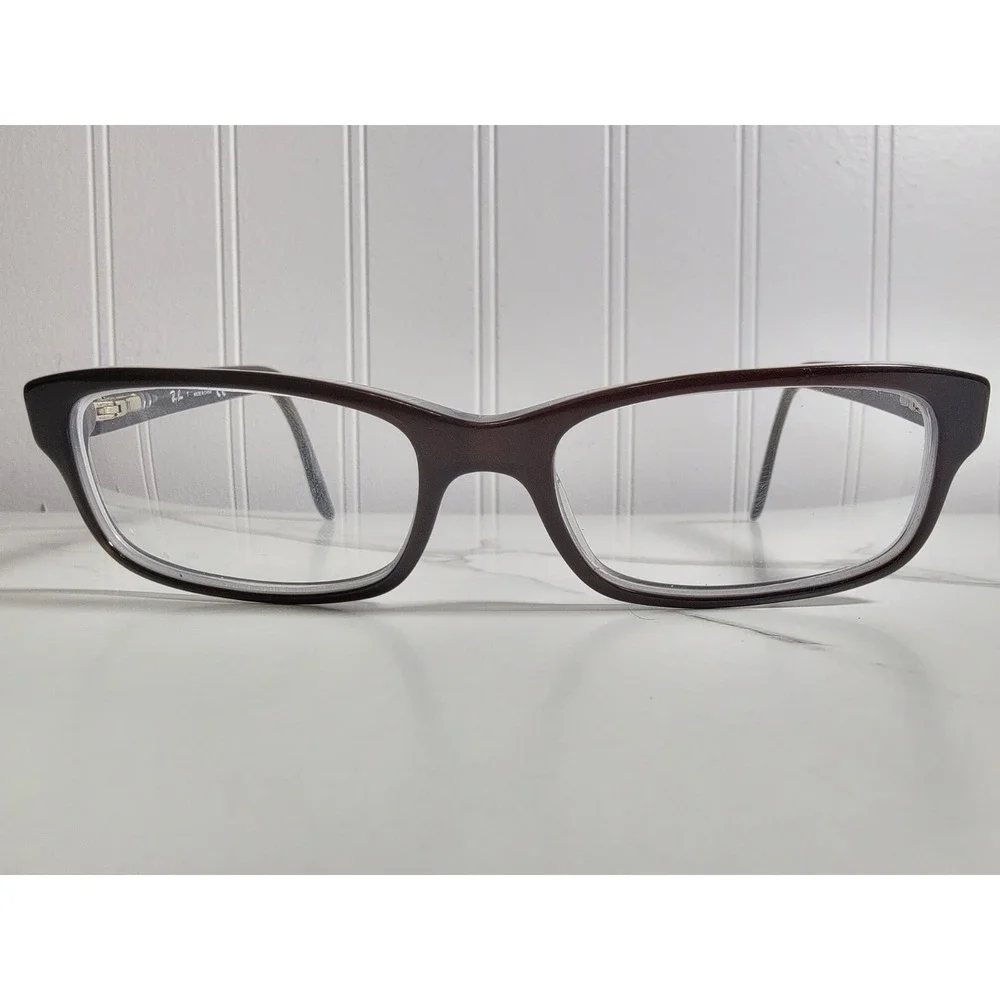 Ray-Ban Eyeglasses Frames RB5187 5076 Gray Brown Acetate Rectangular 52-16-140